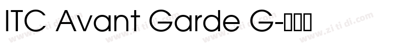 ITC Avant Garde G字体转换